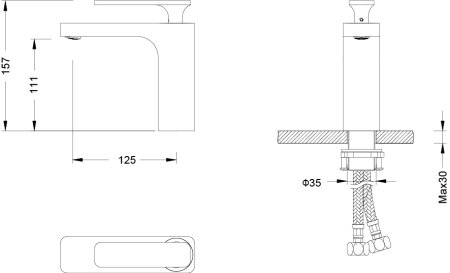 Смеситель для раковина TIMO Torne 4361/02F Бронза 