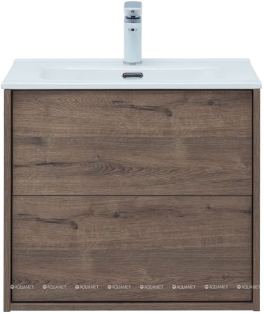 Тумба с раковиной Aquanet Lino 60 (Flat) дуб веллингтон 