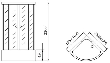 Душевая кабина Timo Т-1100 