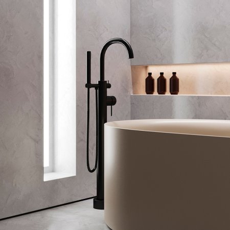 Смеситель для ванны Paini Cox 78PZ136LM Черный матовый 