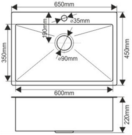 Кухонная мойка Melana Profline D6545HB Графит 