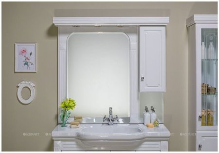 Зеркало-шкаф Aquanet Фредерика 125 белый 