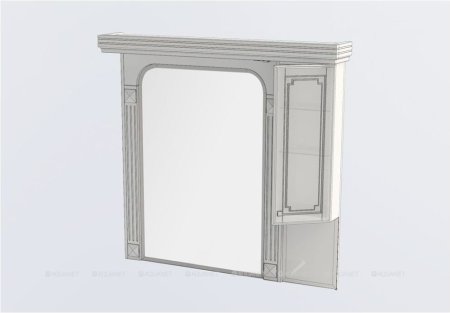 Зеркало-шкаф Aquanet Фредерика 125 белый 