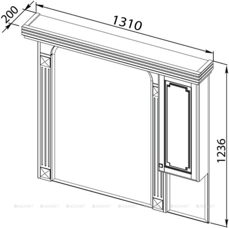 Зеркало-шкаф Aquanet Фредерика 125 белый 