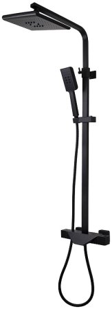 Душевая система Kaiser Quadris 25182-2 с термостатом Черная матовая 