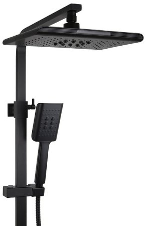 Душевая система Kaiser Quadris 25182-2 с термостатом Черная матовая 