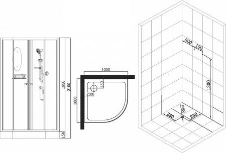 Душевая кабина Esbano ES-100C 