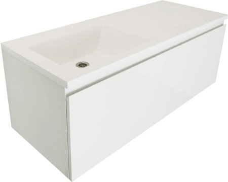 Тумба с раковиной Эстет Dallas Luxe 130 подвесная, 1 ящик, L 