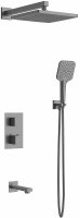 Душевая система Vincea Next VSFW-1N3TGM с термостатом Вороненая сталь