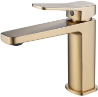 Смеситель для раковины Shevanik S9901G, золотой сатин