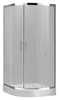 Душевой уголок Cezares Eco ECO-O-R-2-80-P-Cr стекло punto + душевой трап