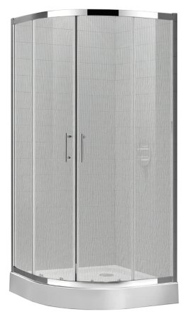 Душевой уголок Cezares Eco ECO-O-R-2-80-P-Cr стекло punto + душевой трап 
