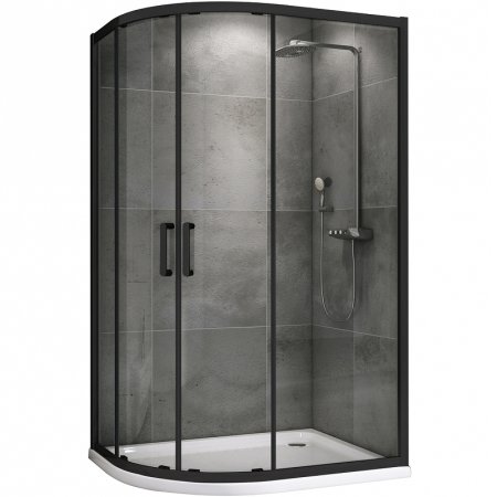 Душевой уголок Abber Schwarzer Diamant 110x90 AG01119B профиль Черный стекло прозрачное 