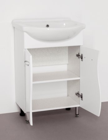 Тумба под раковину Style Line Эко Стандарт 12 Линда 55 Белый глянец 