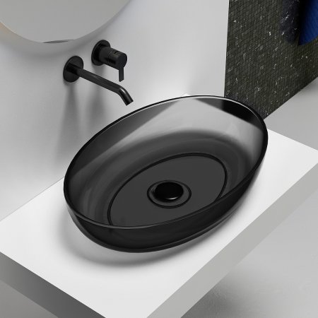 Раковина-чаша Abber Kristall 60 AT2801Onyx Черная 