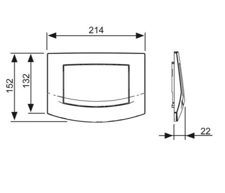 Кнопка смыва TECE Ambia 9240125 хром матовый 