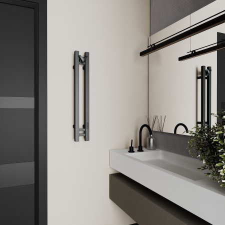 Полотенцесушитель электрический (I-образный) Bauedge Stella Square DB-0086, 13x80 см 