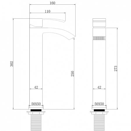 Смеситель для раковины Abber Wasserfall AF8611 Хром 