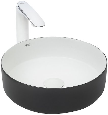 Раковина-чаша WeltWasser Elbach M3134 BW 35 10000004522 Черная Белая 