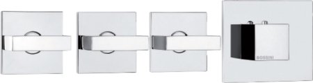 Термостат Bossini Rectangular 3 Outlets LP Z033205 для ванны с душем, хром 