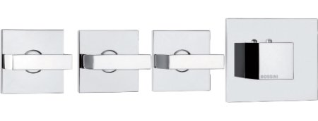 Термостат Bossini Rectangular 3 Outlets LP Z033205 для ванны с душем, хром 