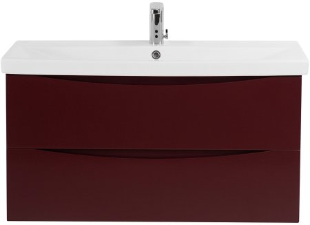 Тумба с раковиной BelBagno MARINO-CER-900-2C-SO-BRDL-P Bordo Lucido 