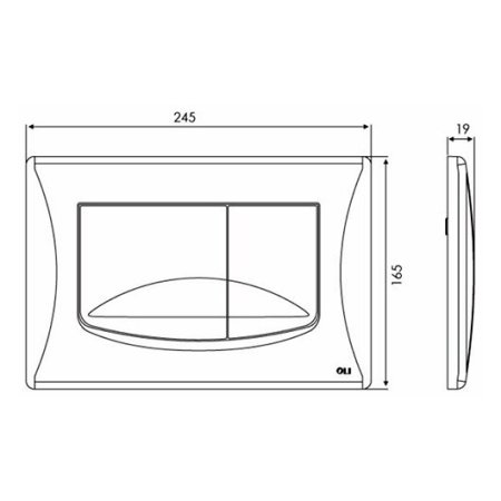 Кнопка смыва OLI River Dual 638508 золото 