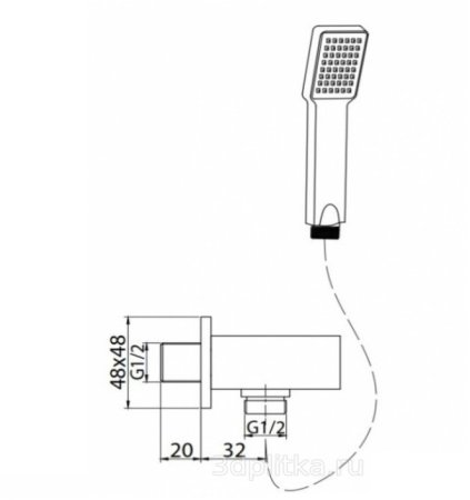 Душевой гарнитур BelBagno Romano ROM-DFS-CRM Хром 