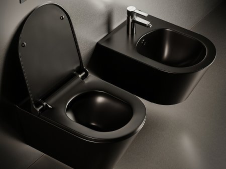 Биде Boheme Avva 974-B подвесное Черное матовое 