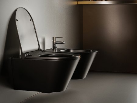 Биде Boheme Avva 974-B подвесное Черное матовое 