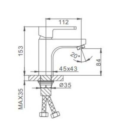 Смеситель для раковины Frap H64 F1064 