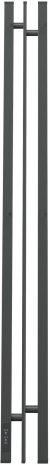 Полотенцесушитель электрический Point Фрея PN20712GB П2 100x1200 диммер слева, графит блеск 