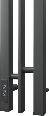 Полотенцесушитель электрический Point Фрея PN20712GB П2 100x1200 диммер слева, графит блеск 