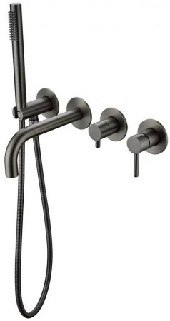 Смеситель для ванны встраиваемый Grocenberg GB5070BG, графит 