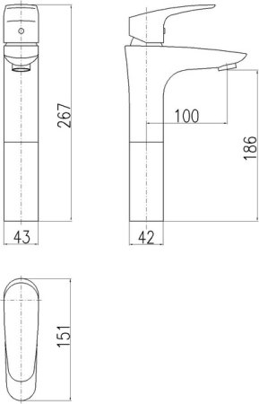 Смеситель Rav Slezak Amur Am730.5 для раковины 