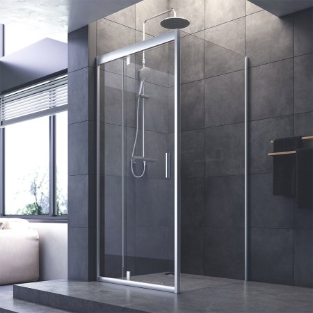 Душевой уголок AM.PM Gem 90х90 W90G-404-090MT профиль Серебро матовое стекло прозрачное 