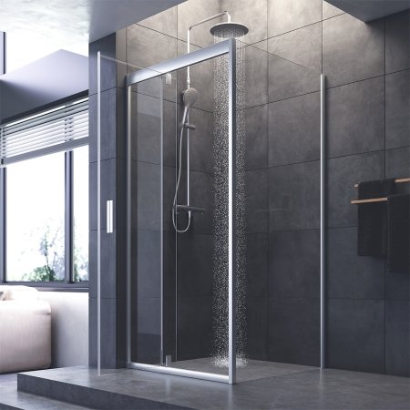 Душевой уголок AM.PM Gem 90х90 W90G-404-090MT профиль Серебро матовое стекло прозрачное 