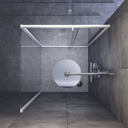 Душевой уголок AM.PM Gem 90х90 W90G-404-090MT профиль Серебро матовое стекло прозрачное 