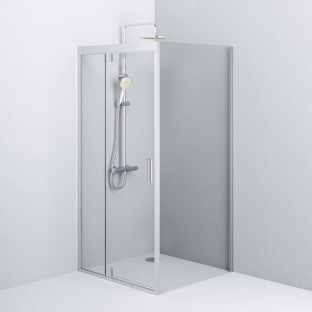Душевой уголок AM.PM Gem 90х90 W90G-404-090MT профиль Серебро матовое стекло прозрачное 