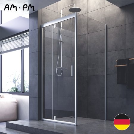 Душевой уголок AM.PM Gem 90х90 W90G-404-090MT профиль Серебро матовое стекло прозрачное 