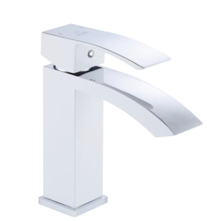 Смеситель для раковины Rose R15F R1501F, белый/хром 
