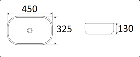 Раковина CeramaLux 78105 накладная 