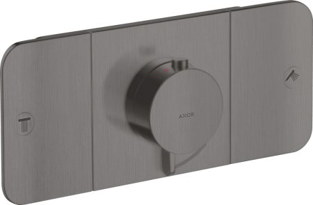 Термостат Axor One 45712340 для душа, шлифованный черный хром 