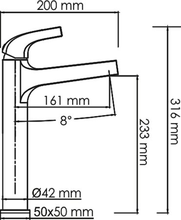 Смеситель WasserKRAFT Sauer 7103Н для раковины 
