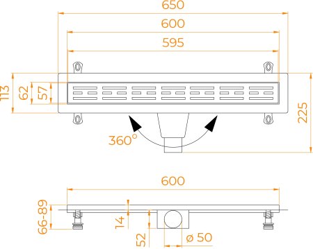 Душевой лоток Drain Leo-30B 