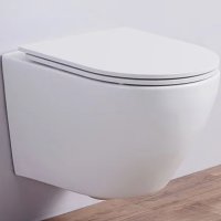 Унитаз CeramaLux 2197MW подвесной Белый матовый с сиденьем Микролифт Унитаз CeramaLux 2197MW подвесной Белый матовый с сиденьем Микролифт