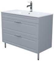 Тумба IDDIS с умывальником, напольная, 100 см, светло-серый, Oxford  (OXF10L1i95K)