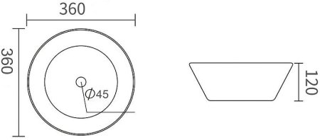 Раковина-чаша Orange 36 B08-360w Белая 