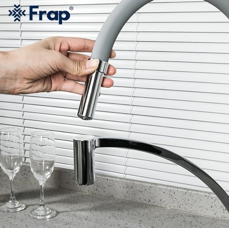 Смеситель для кухни Frap F4552 Хром Серый 
