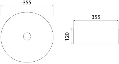 Раковина-чаша Iddis Ray 35.5 RAYBM03i27 Черная матовая 